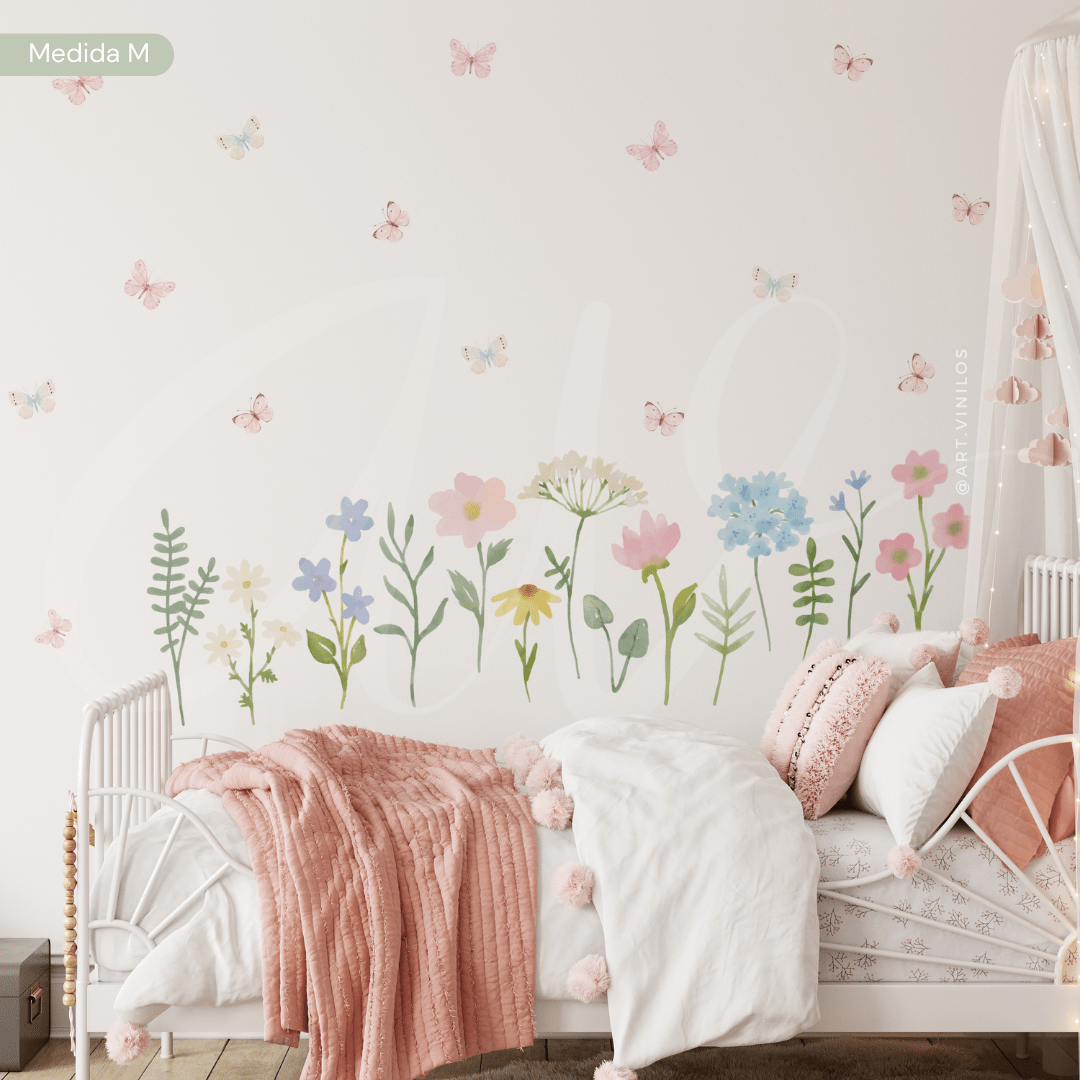 Vinil Deco Flores en Acuarela1