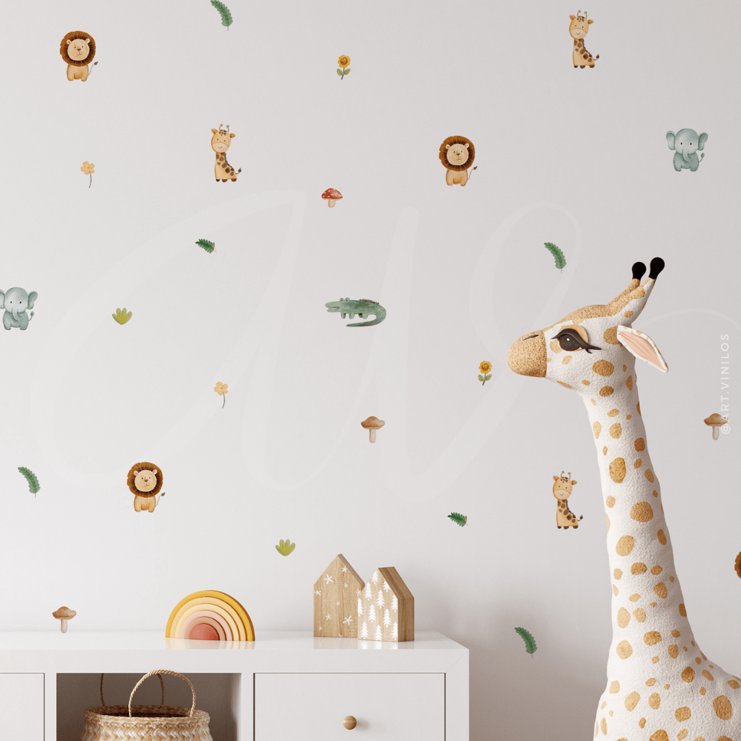 Wallstickers Baby Safari2