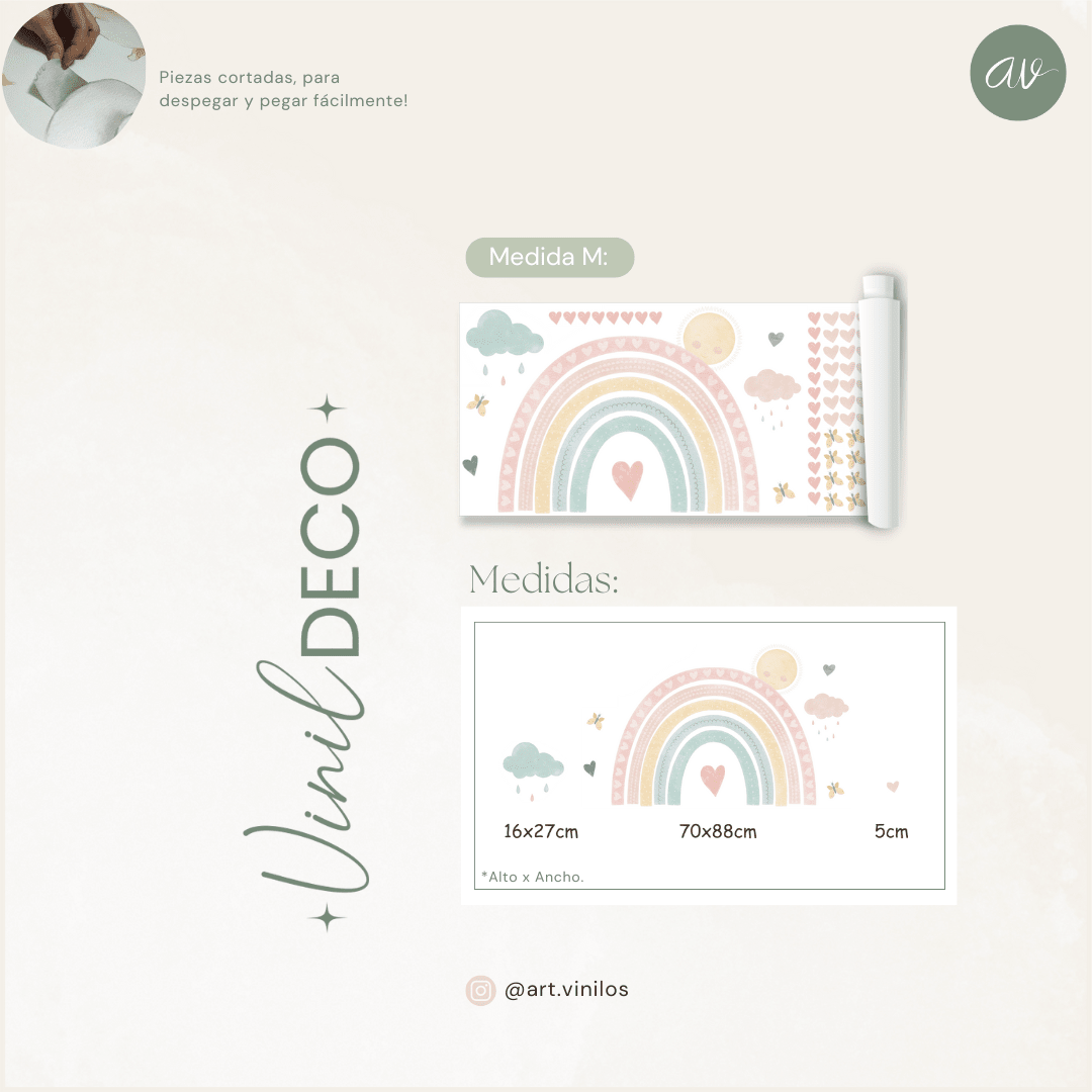 Vinil Deco Arcoiris Cute2