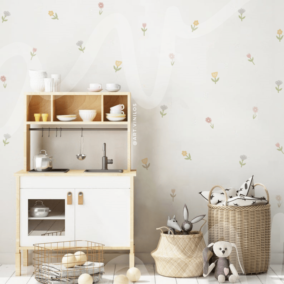Wallstickers Flores Pastel2