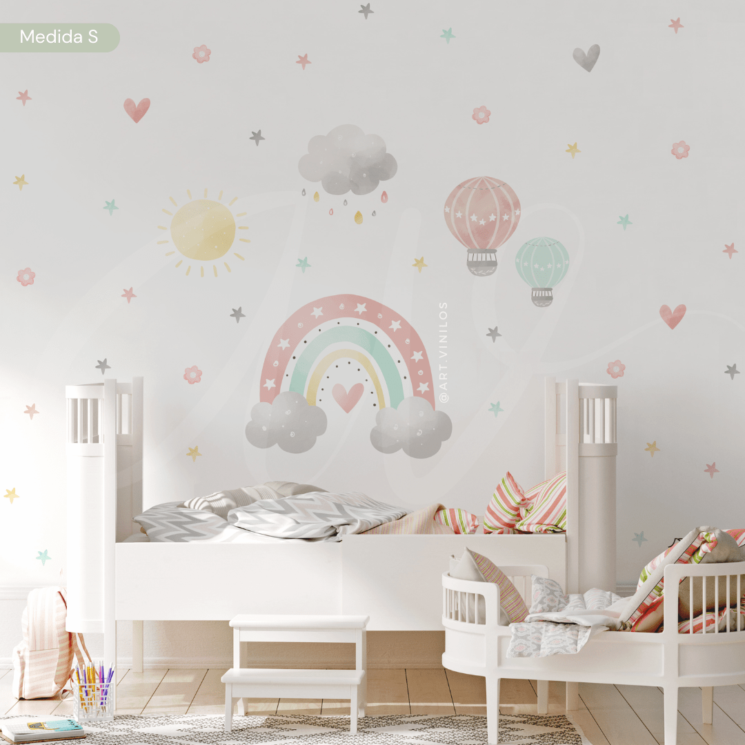 Vinil Deco Arcoiris y Globos2