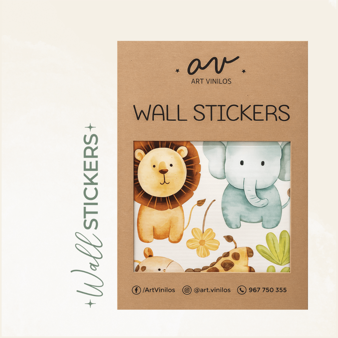 Wallstickers Baby Safari4