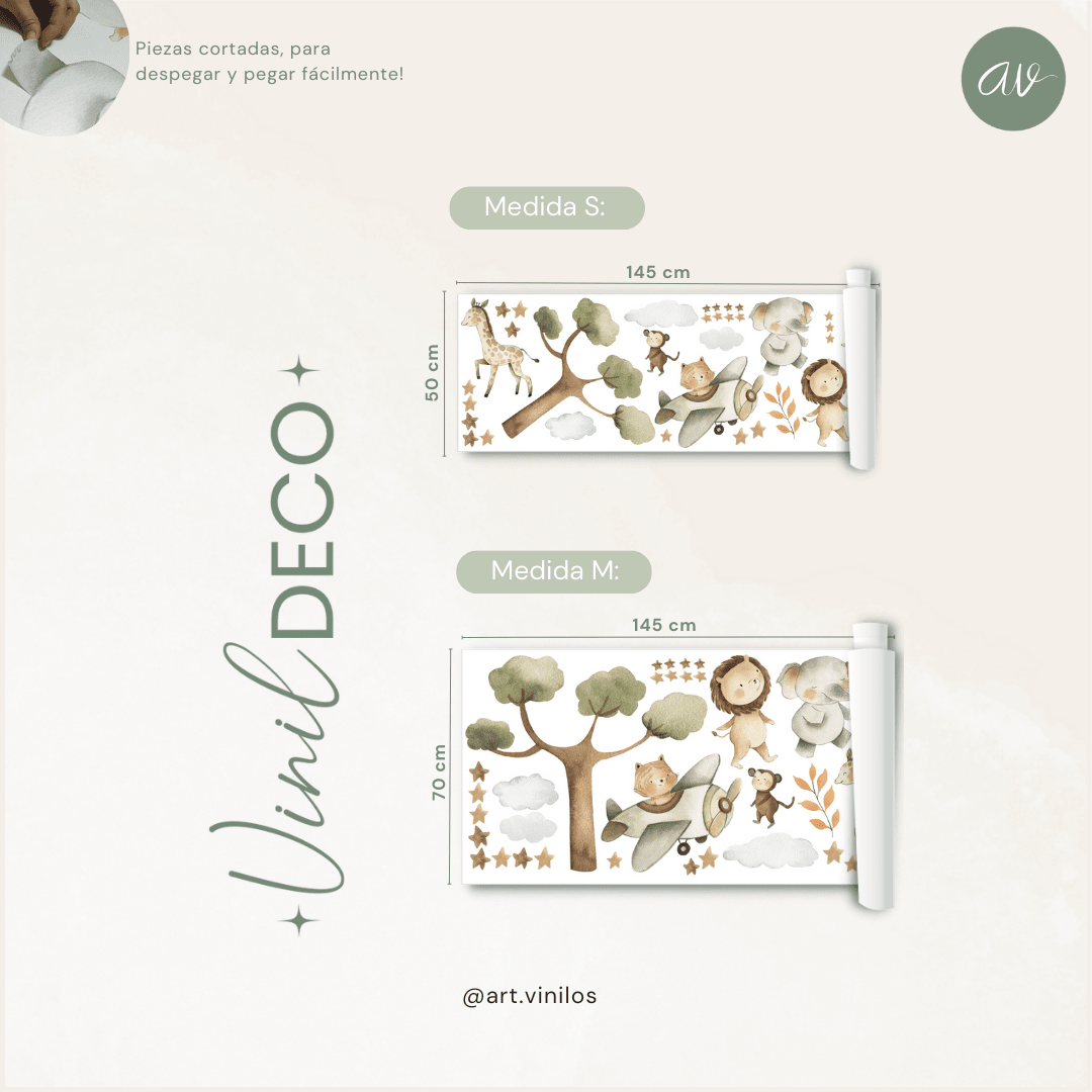 Vinil Deco Tiernos Animalitos Girls4