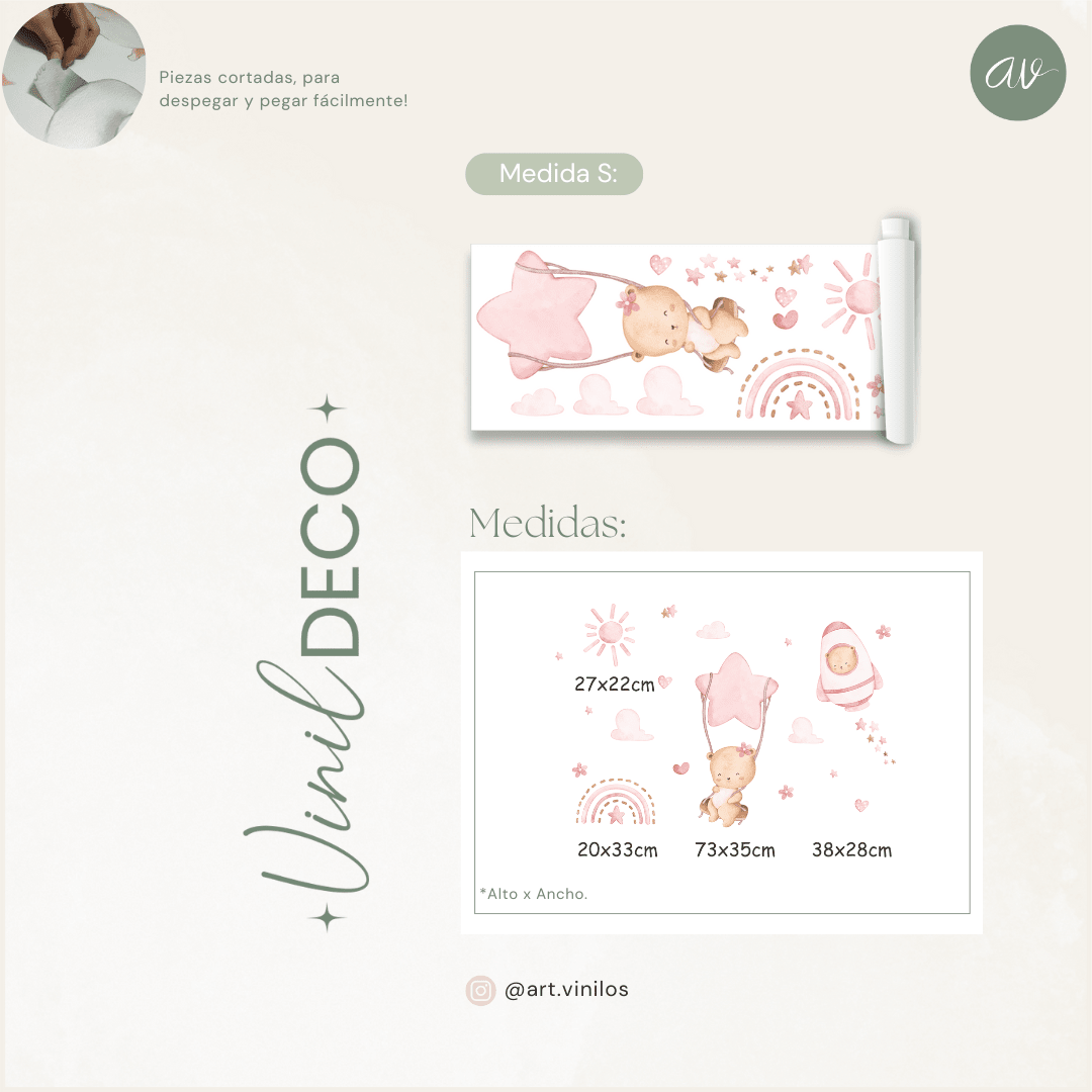 Vinil Deco Ositas Cute3