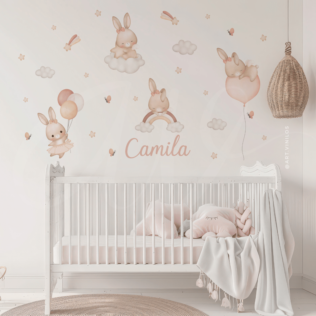 Vinil Deco Conejitas Cute1