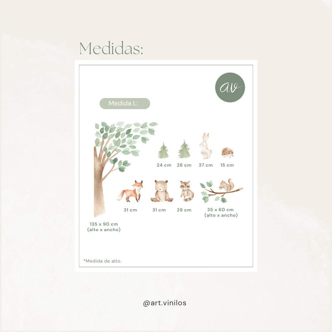 Vinil Deco Animalitos del Bosque 21