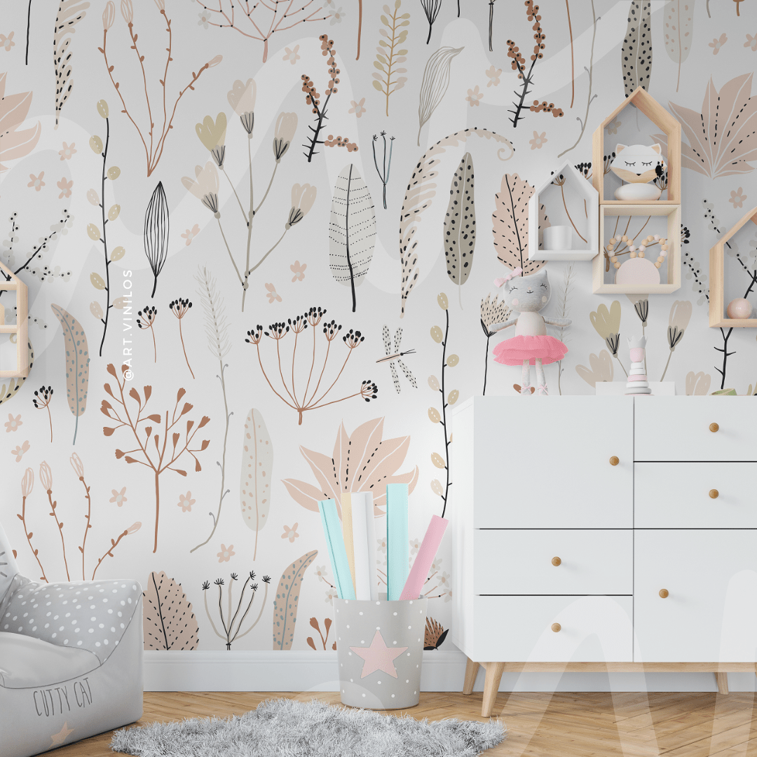 Wallpaper Flores y Hojas1