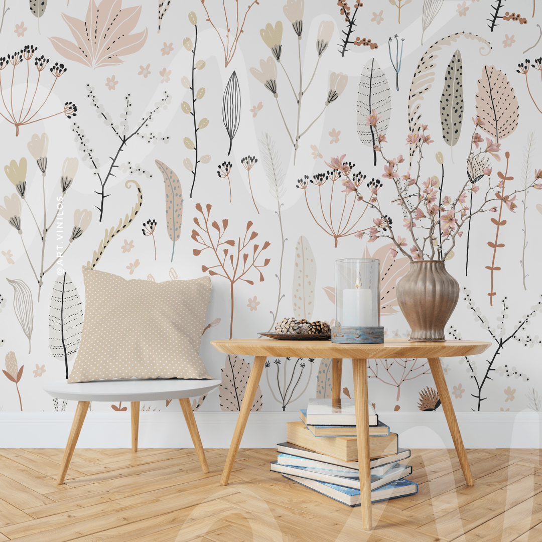 Wallpaper Flores y Hojas2