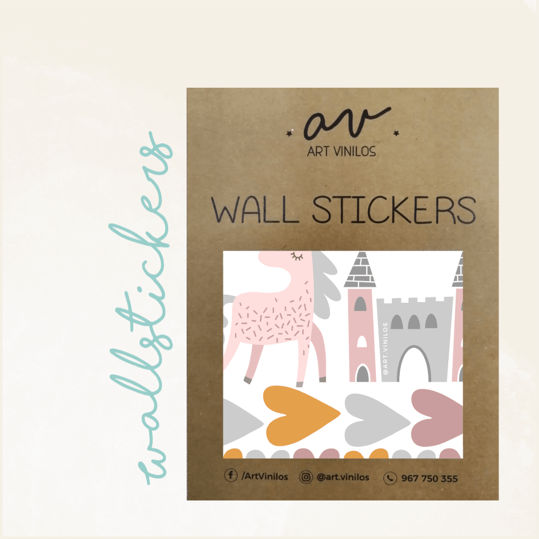 Wallstickers Unicornios y Castillos1
