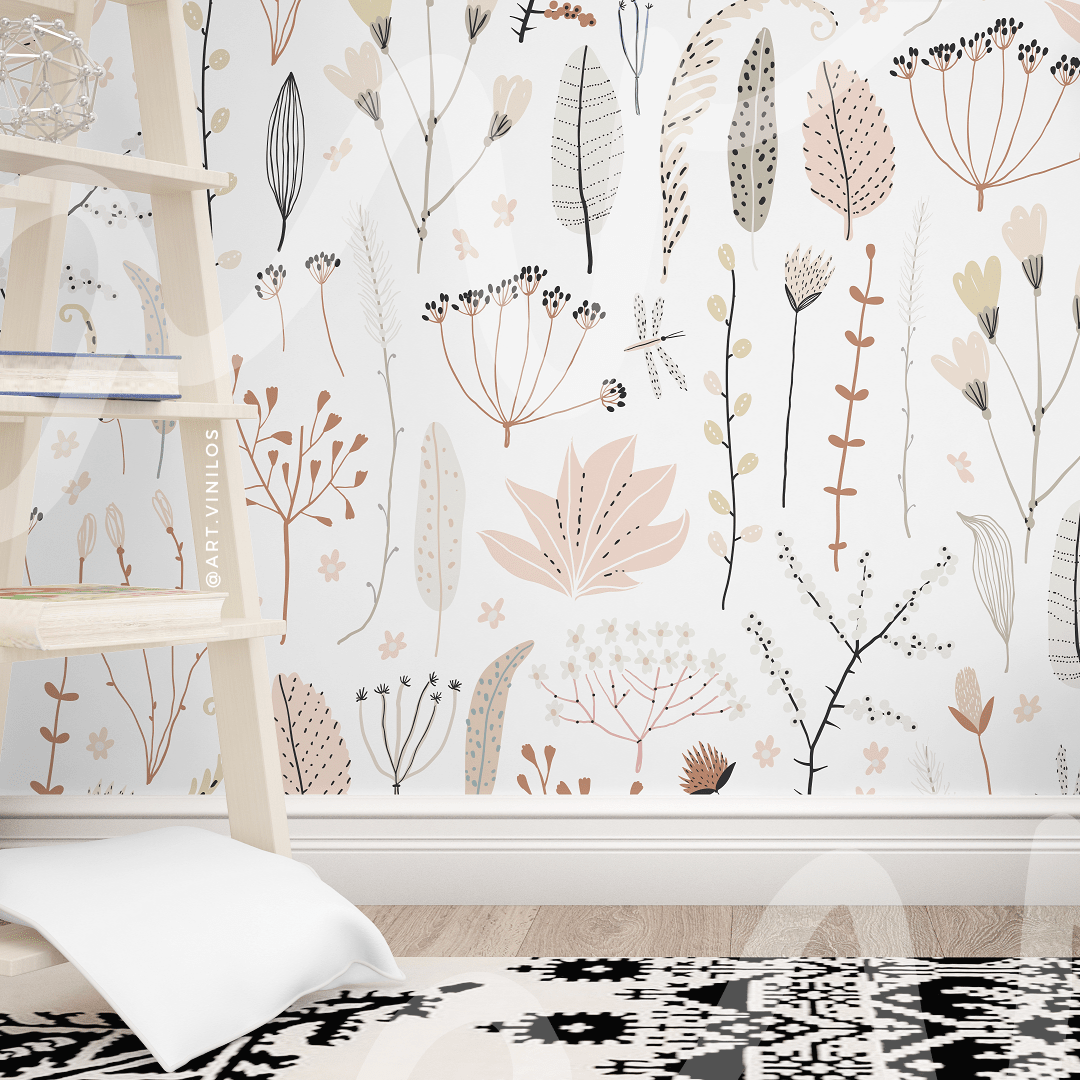 Wallpaper Flores y Hojas3