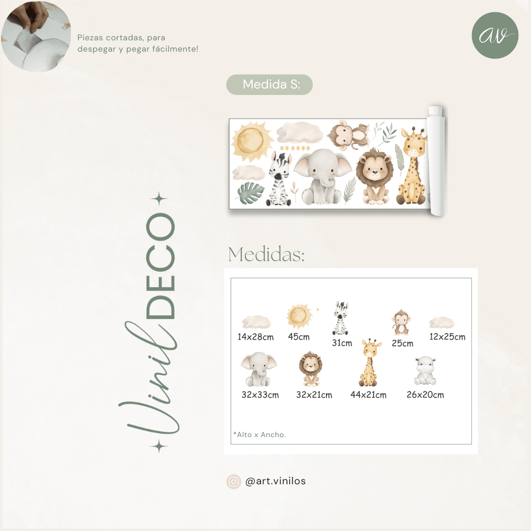 Vinil Deco Animalitos Cute2