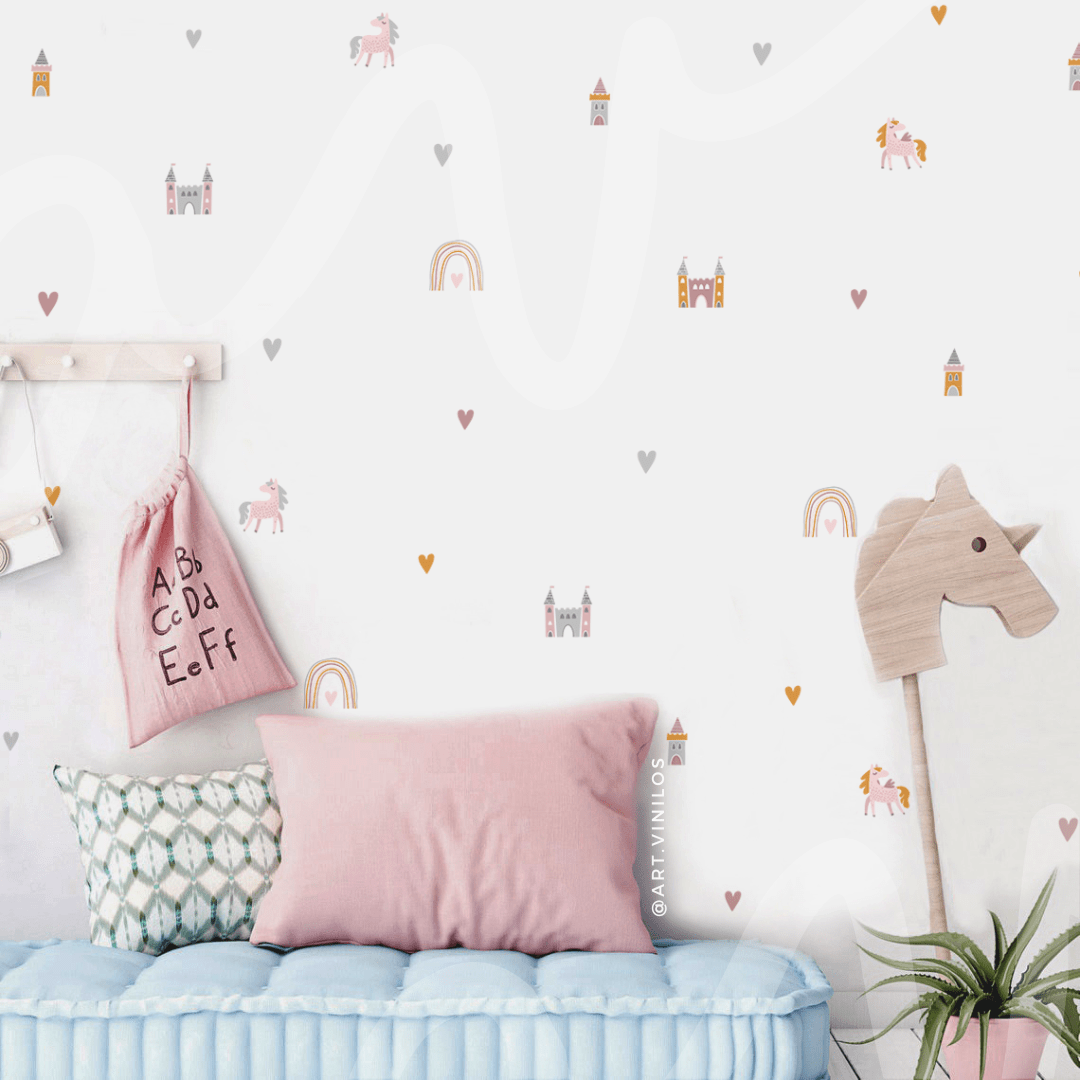 Wallstickers Unicornios y Castillos2