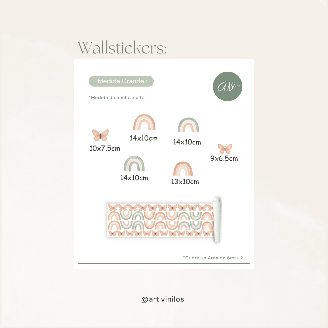 Wallstickers Arcoiris y Mariposas5