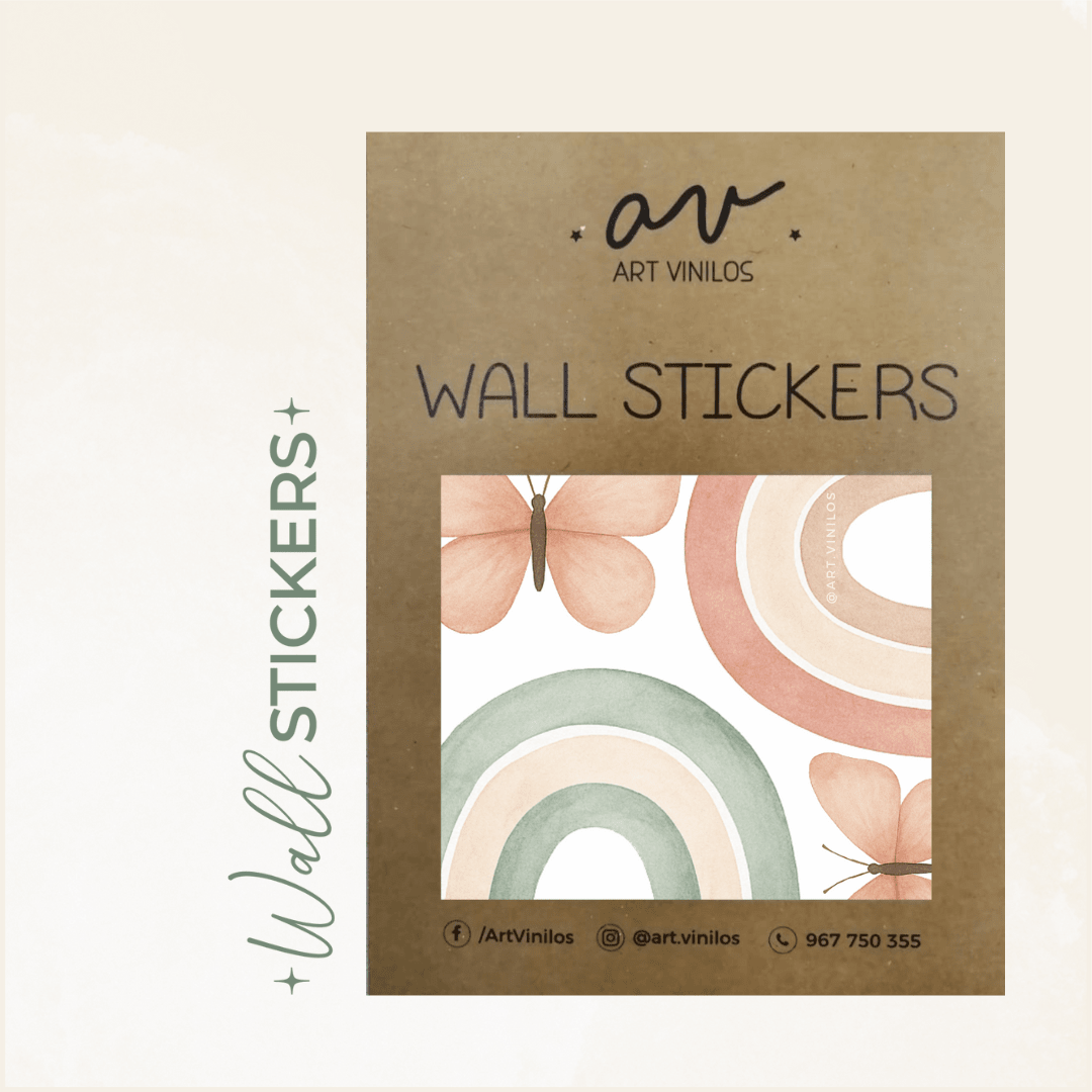 Wallstickers Arcoiris y Mariposas2