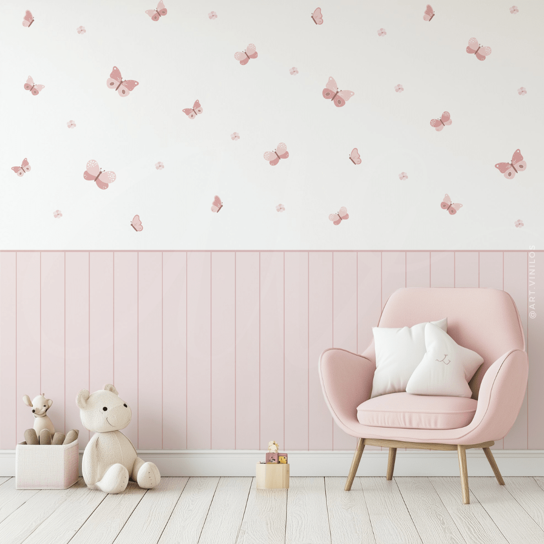 Wallstickers Mariposas y flores1