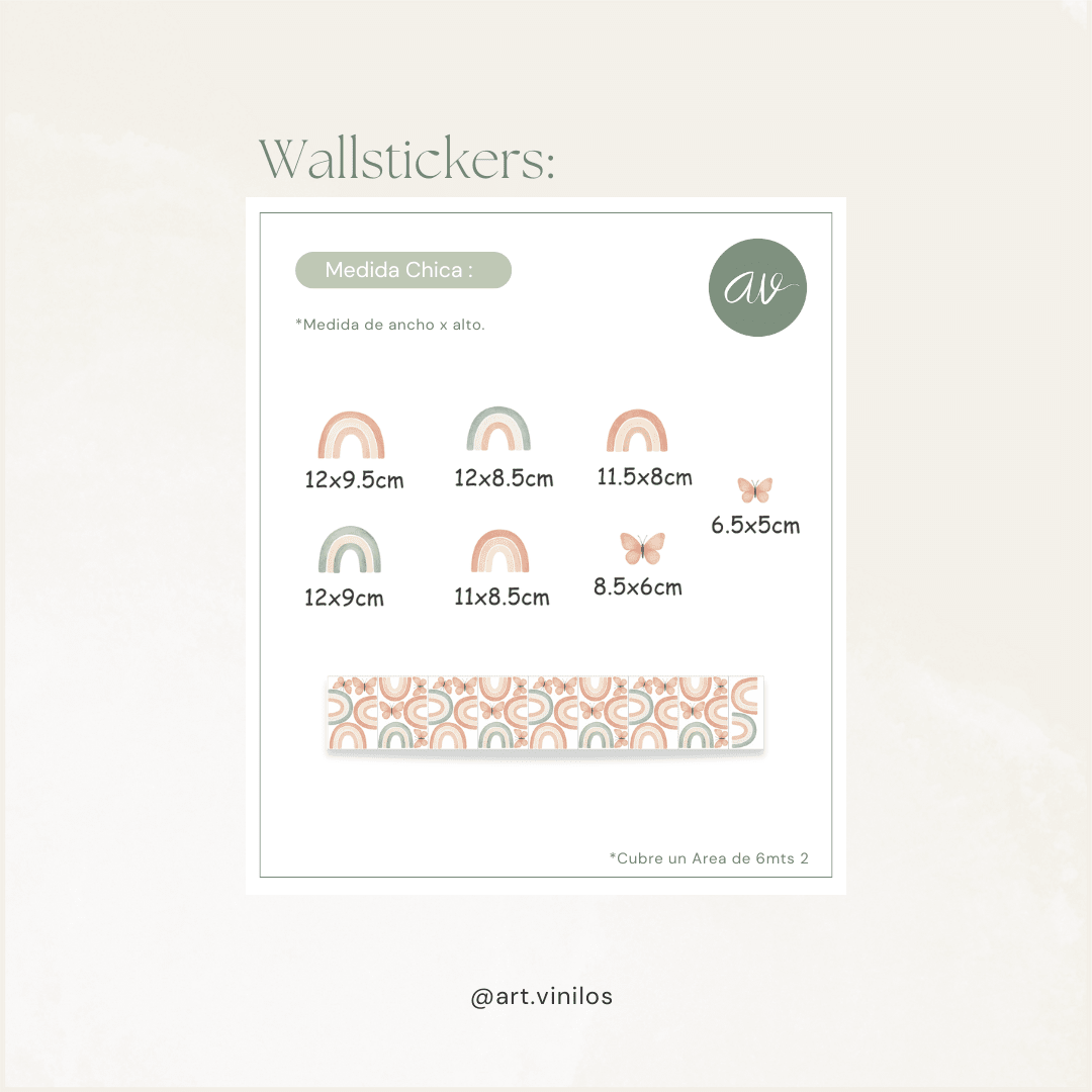 Wallstickers Arcoiris y Mariposas7