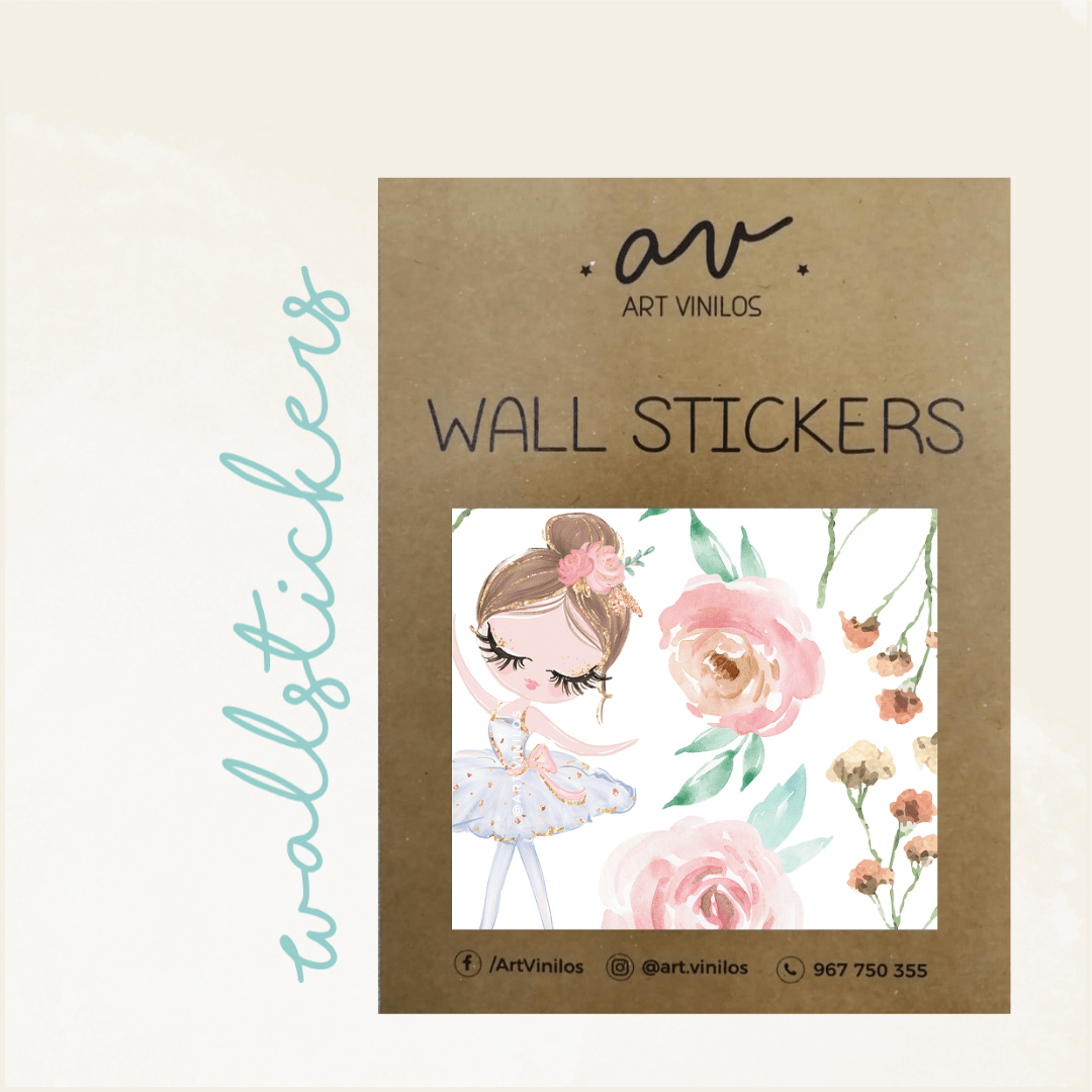 Wallstickers Ballerinas y Flores2