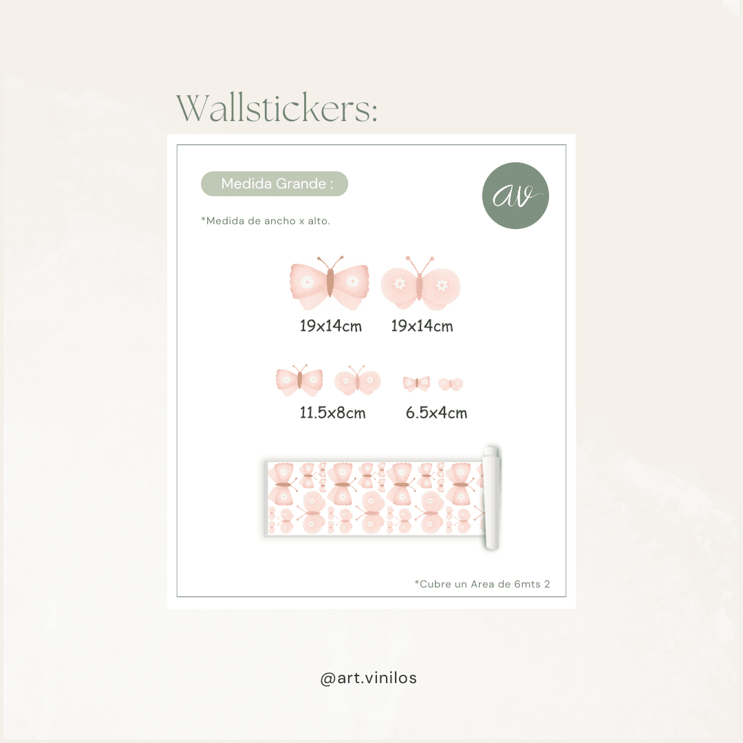 Wallstickers Mariposas Acuarela Cute2