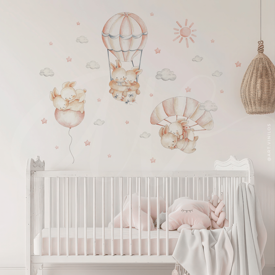 Vinil Deco Conejitos acuarela2