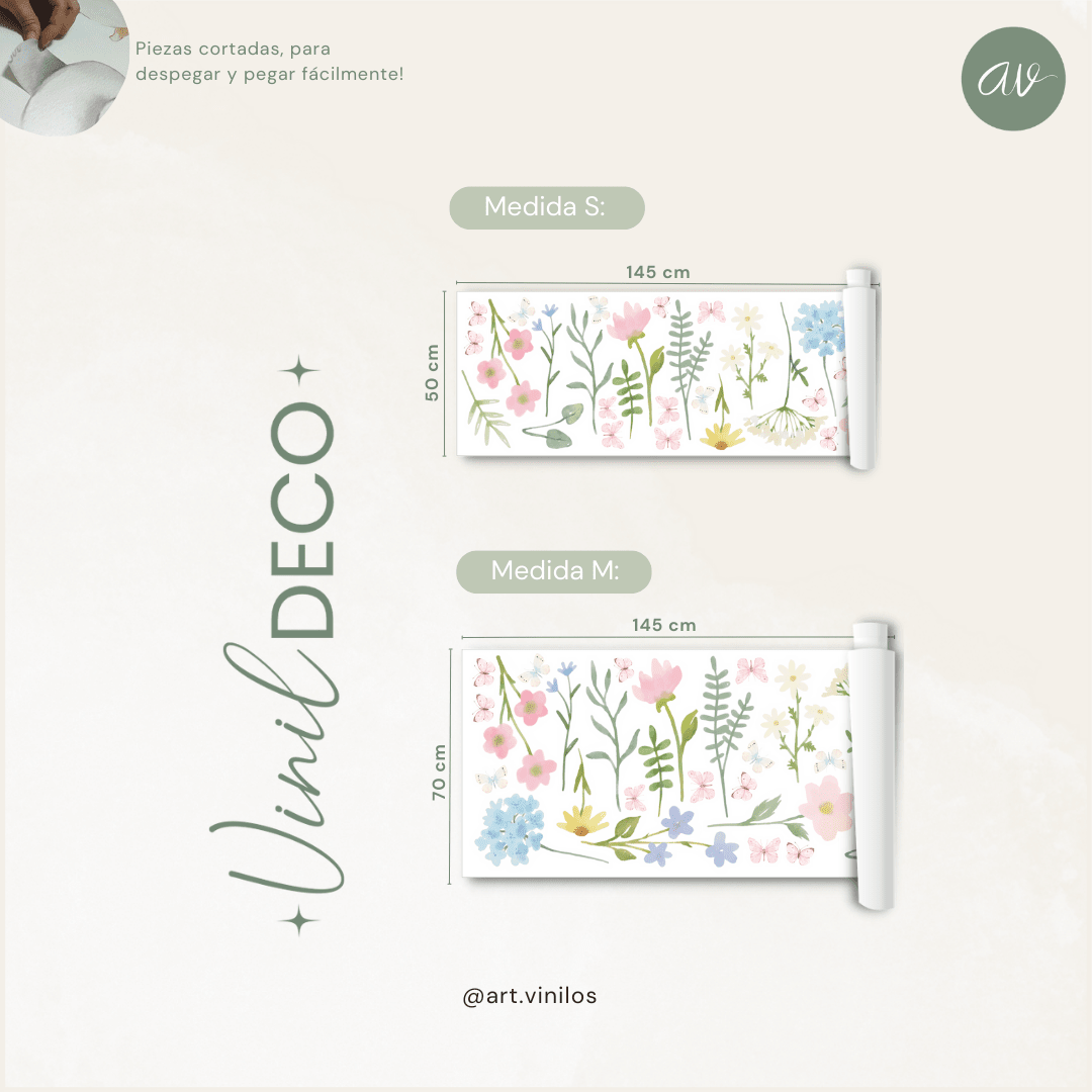 Vinil Deco Flores en Acuarela4