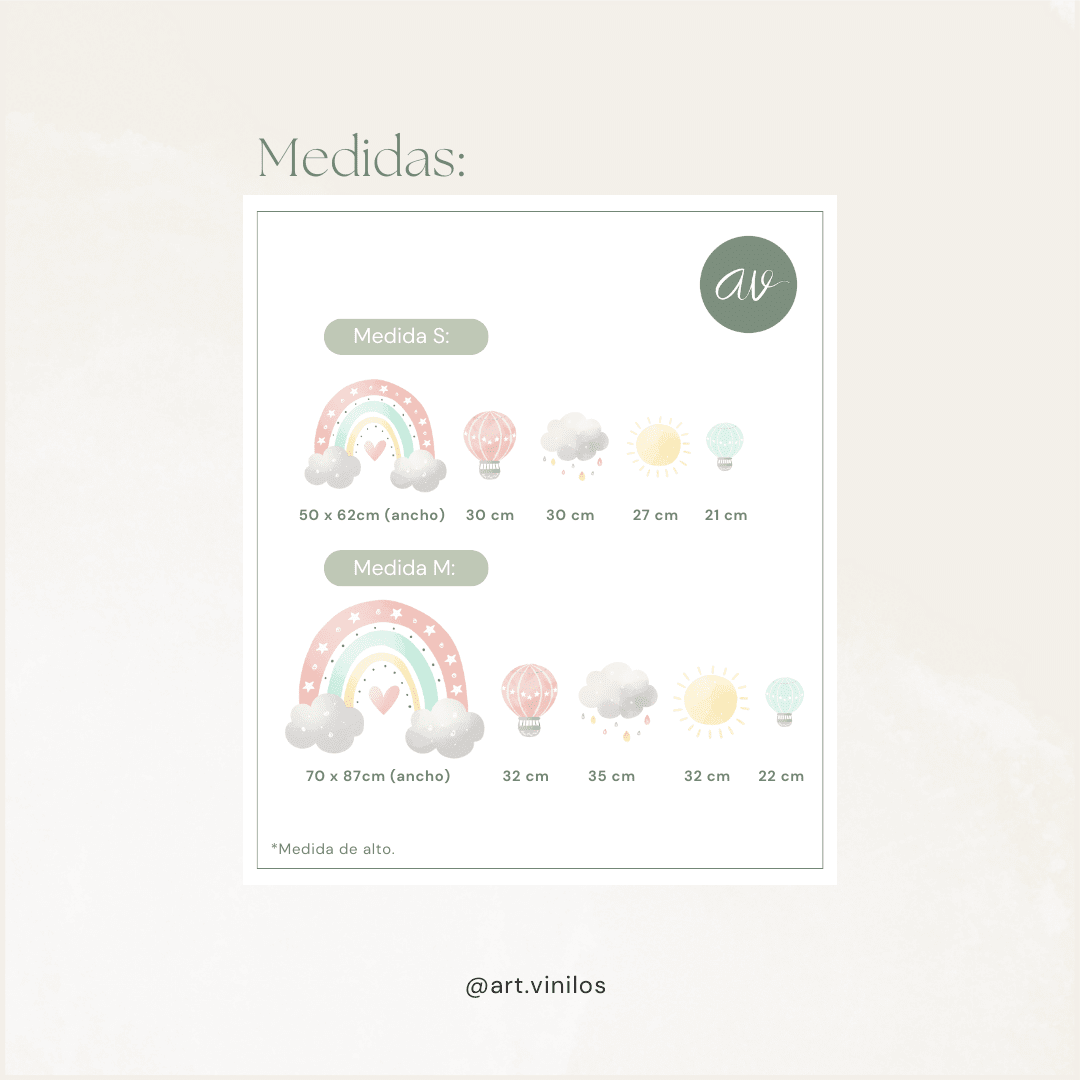 Vinil Deco Arcoiris y Globos3