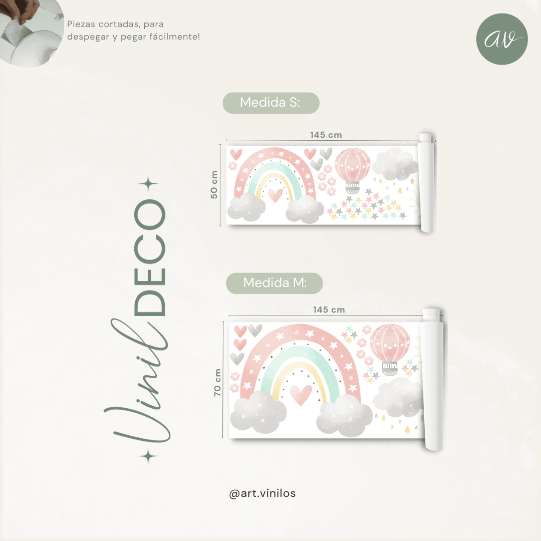 Vinil Deco Arcoiris y Globos4