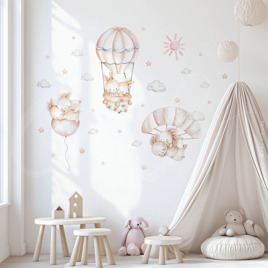 Vinil Deco Conejitos acuarela1