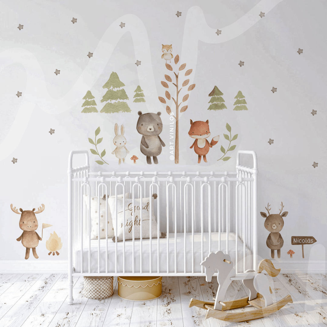 Vinil Deco Animalitos del Bosque1