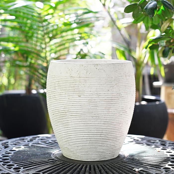 Macetero Fibra Blanco 28x30