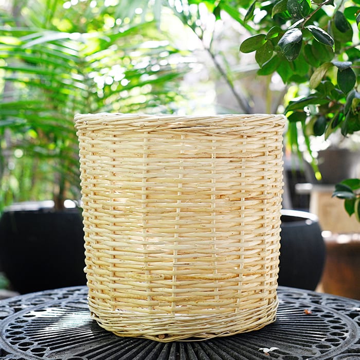 Canasto Mimbre 30x30 blanco