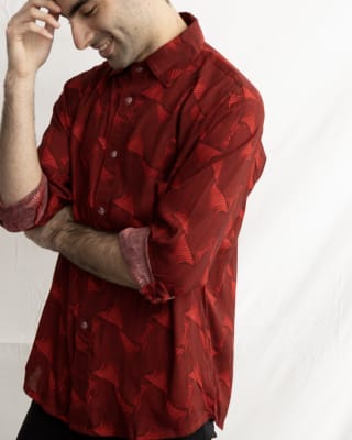 Camisa Viscosa Scarlet Waves