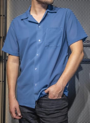 Camisa Creppe Azul