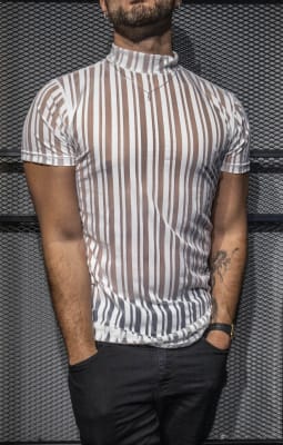 Beatle Manga Corta Lineas Transparencia