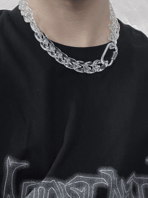 Cadena Transparente Plastico 45cm