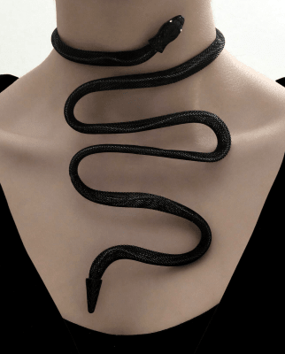 Collar Malla Black Snake