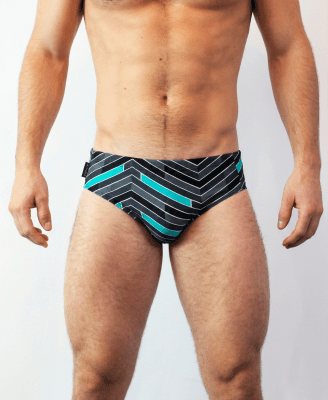 Sunga gris estampada