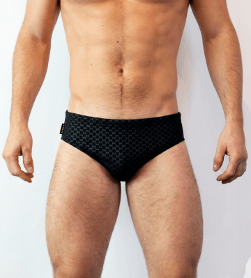 Sunga negra con lunares