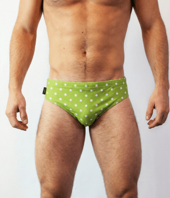 Sunga Verde con estampado lunares