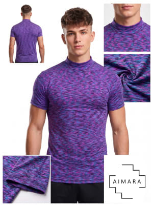 Beatle Lycra Manga Corta Morado