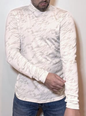 Beatle Lycra Algodón Marmolado Blanco