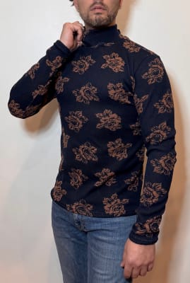 Beatle Lanilla Azul Navy Estampado