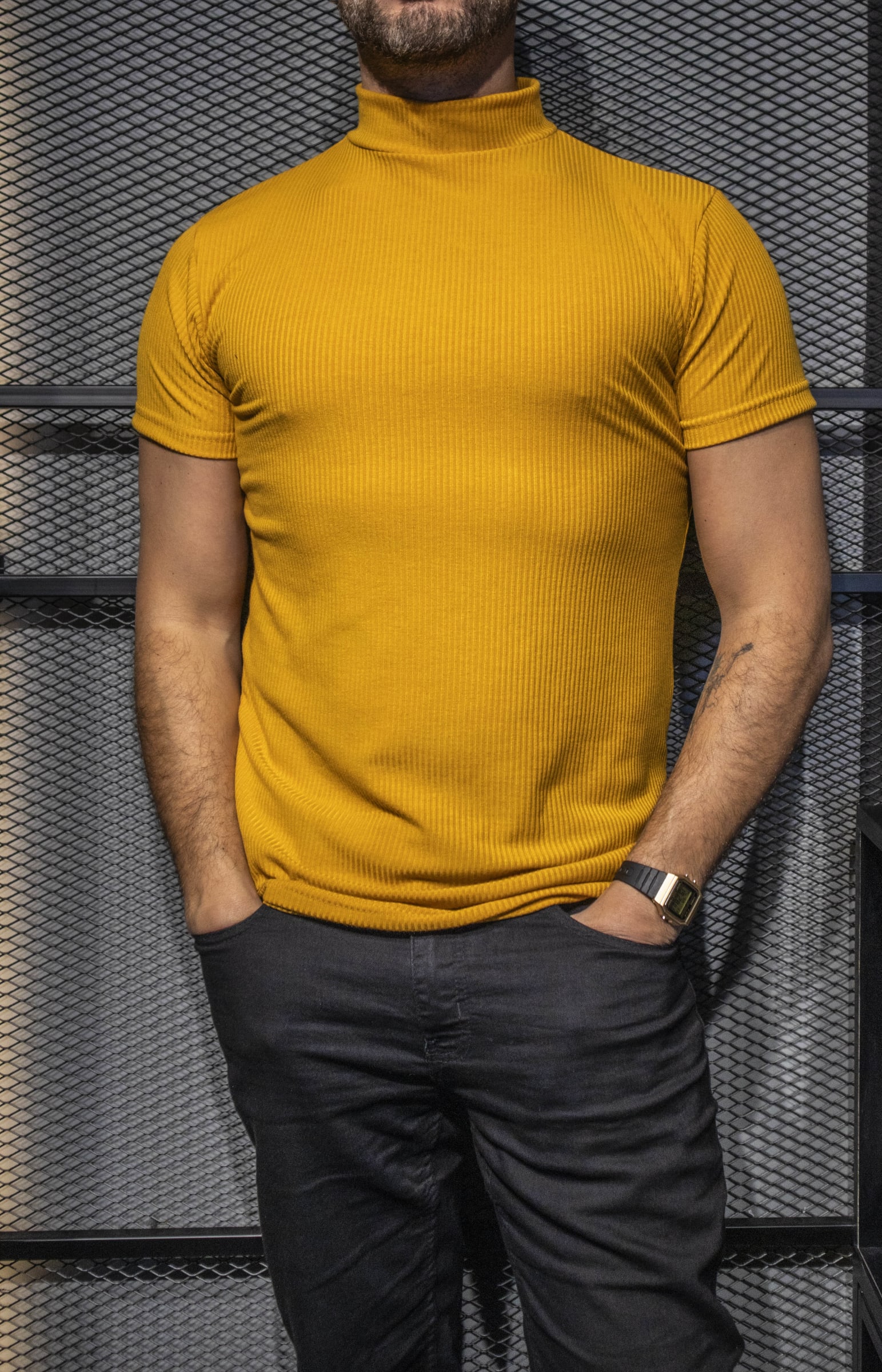 Beatle Manga Corta Canutón Mostaza1