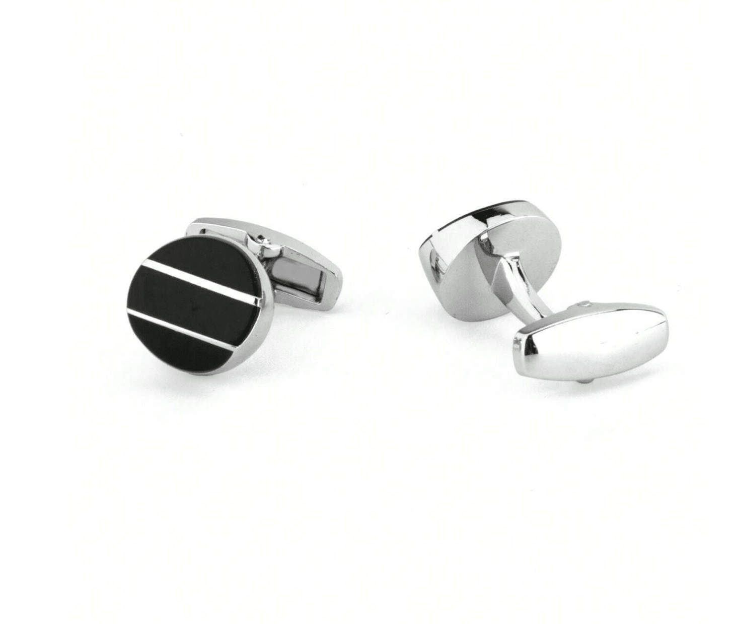 Colleras Redonda Black & Silver1