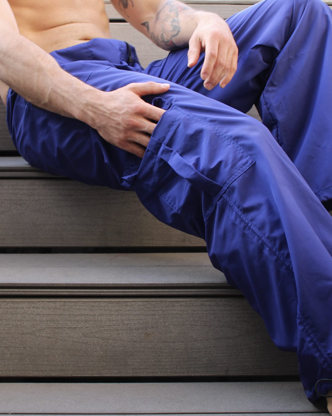 Pantalón Cargo Azul2