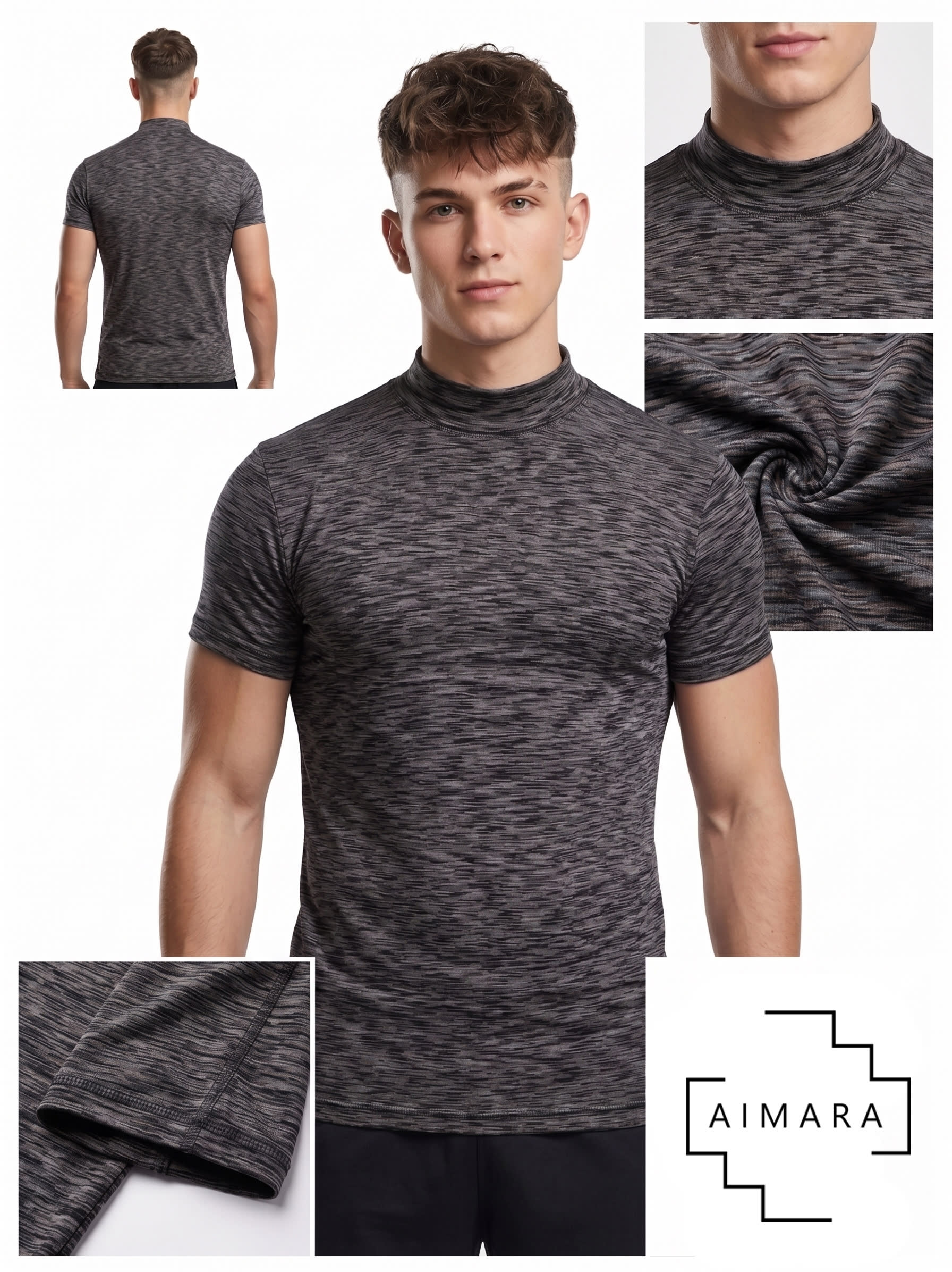 Beatle Lycra Manga Corta Gris1