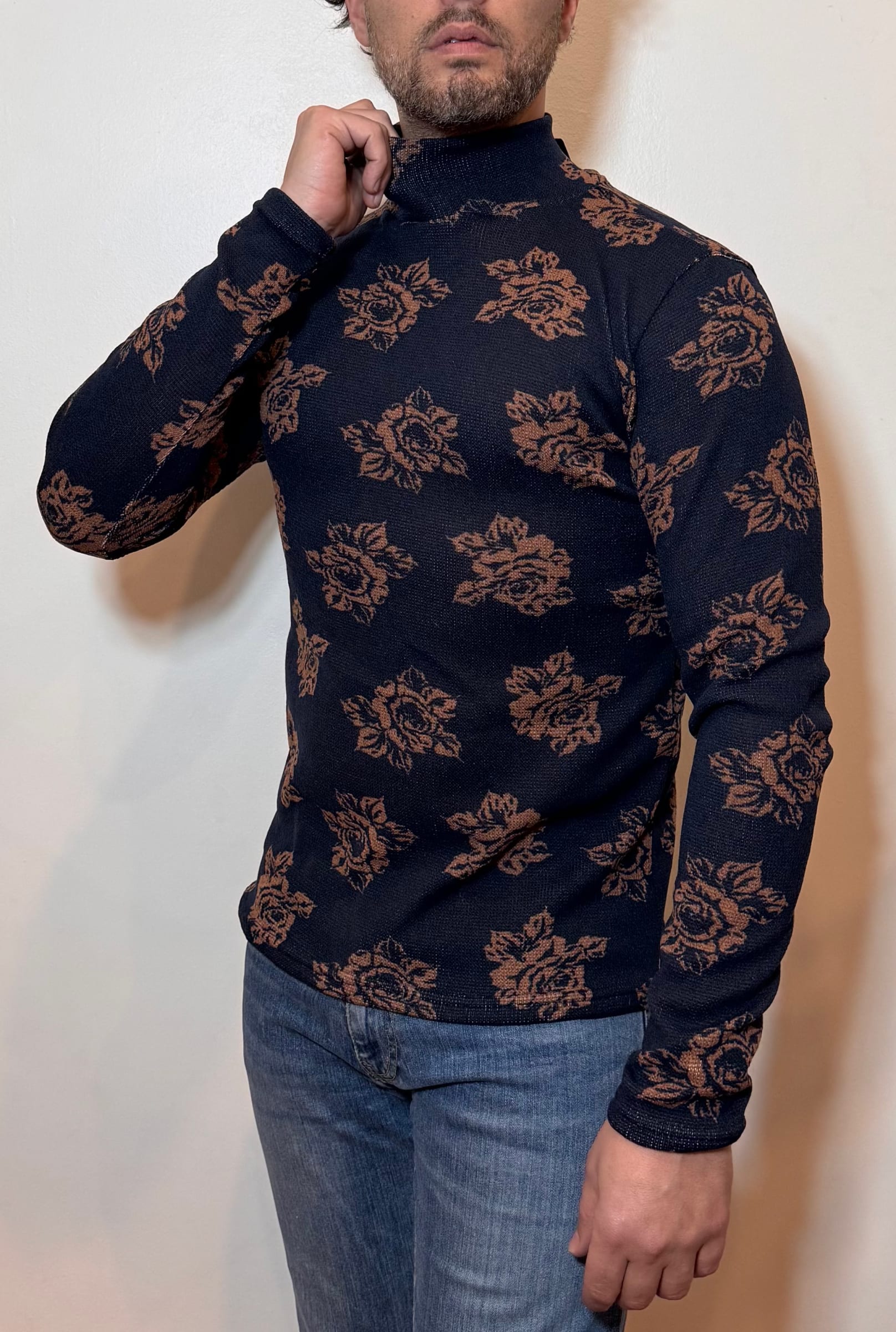 Beatle Lanilla Azul Navy Estampado1