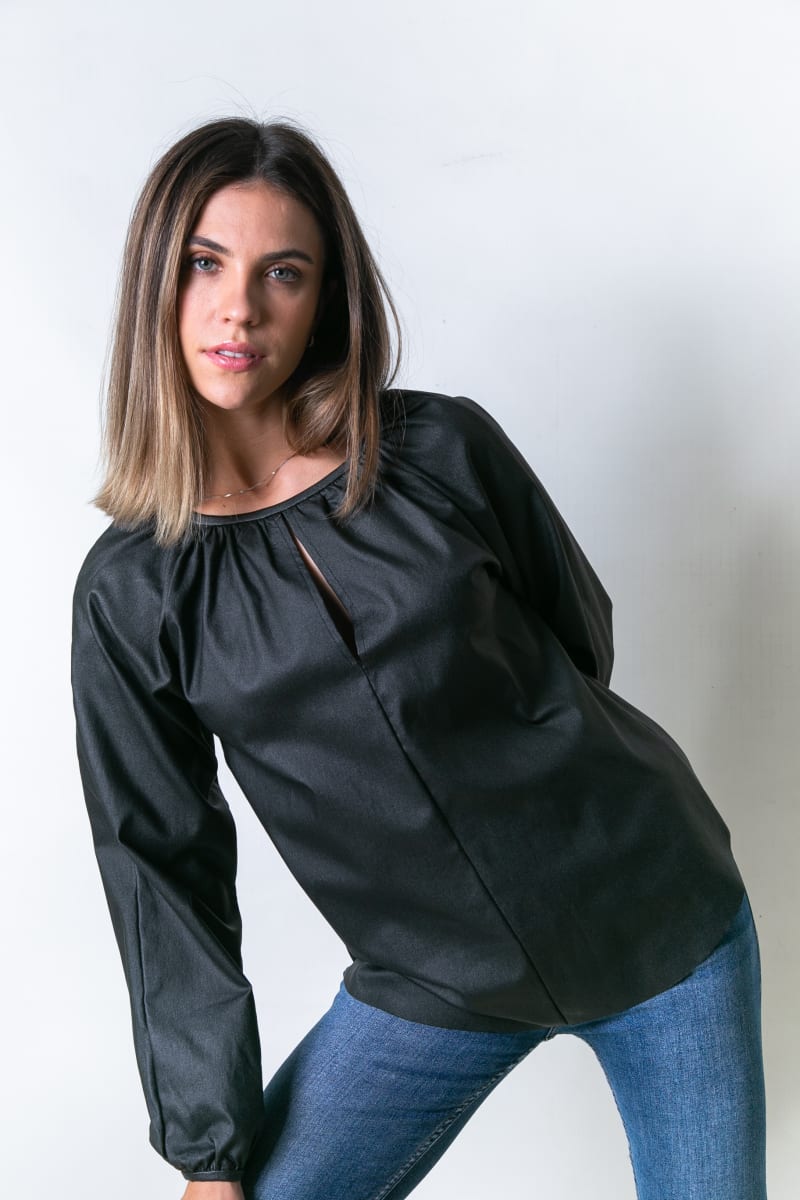 Comprar Blusa corta en cuero sintético Blusas-Camisas
