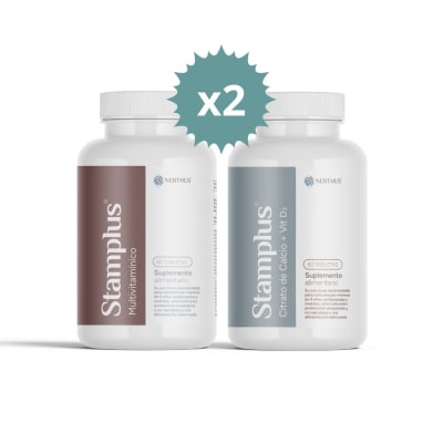 PACK STAMPLUS MULTIVITAMINICO (x2) + CALCIO (x2)