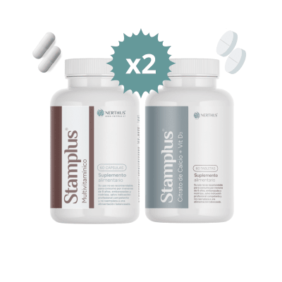 2 Packs STAMPLUS Multivitamínico **Cápsulas** + CALCIO Comprimido1