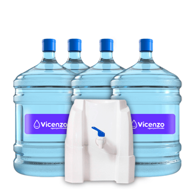 PORTABOTELLON + 4 BIDONES + AGUA